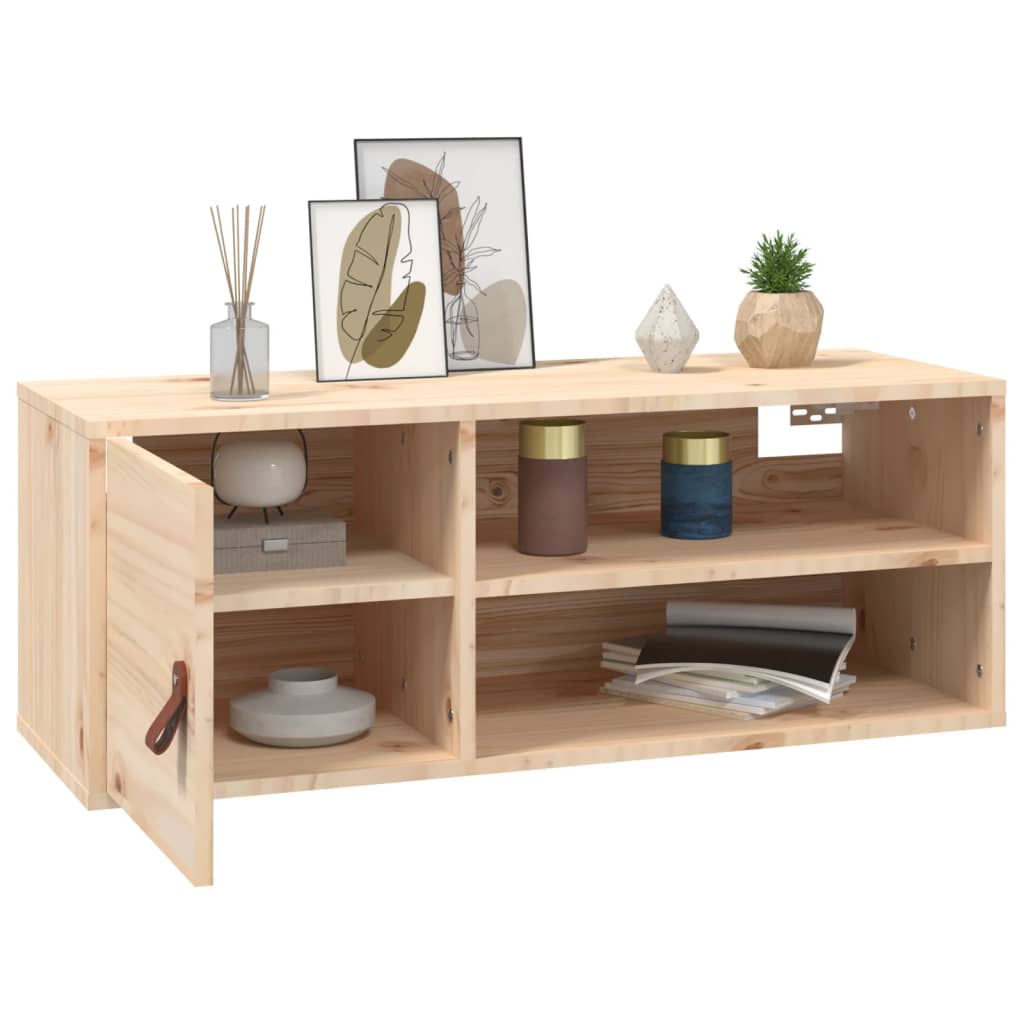 vidaXL Wandschränke 2 Stk. 80x30x30 cm Massivholz Kiefer