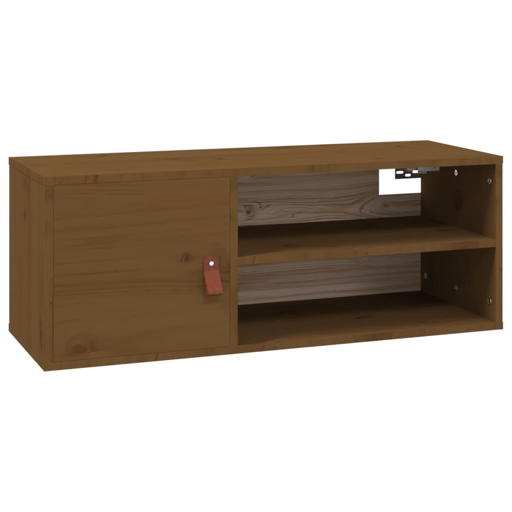 vidaXL Wandschränke 2 Stk. Honigbraun 80x30x30 cm Massivholz Kiefer