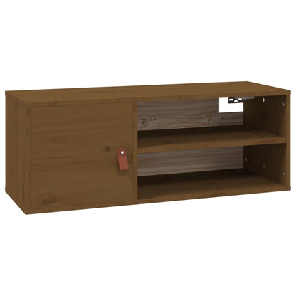 vidaXL Wandschränke 2 Stk. Honigbraun 80x30x30 cm Massivholz Kiefer