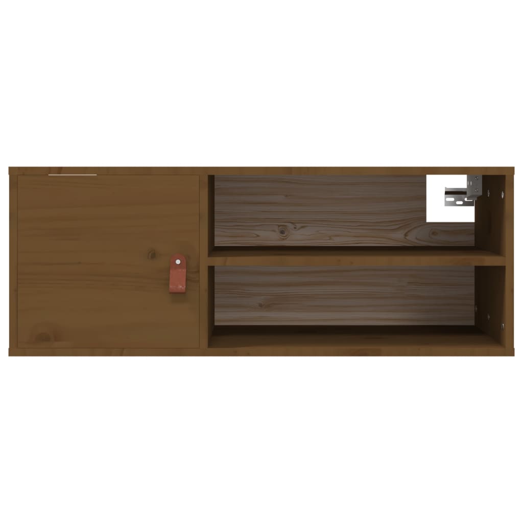 vidaXL Wandschränke 2 Stk. Honigbraun 80x30x30 cm Massivholz Kiefer