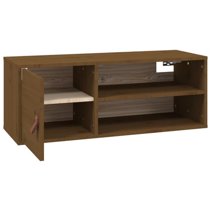 vidaXL Wandschränke 2 Stk. Honigbraun 80x30x30 cm Massivholz Kiefer