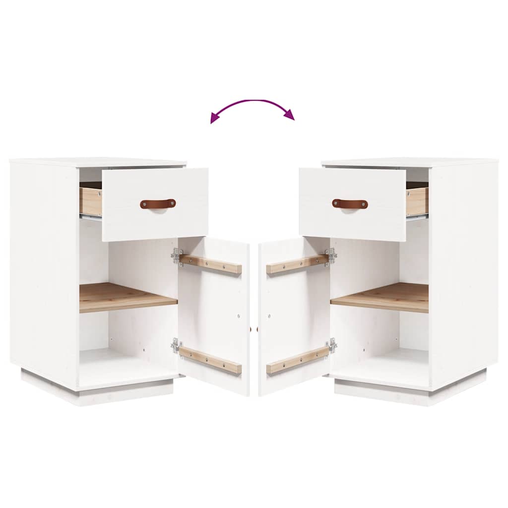 vidaXL Schreibtisch-Schrank Weiß 40x50x75 cm Massivholz Kiefer