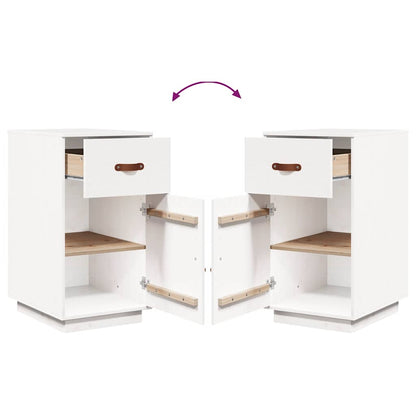 vidaXL Schreibtisch-Schrank Weiß 40x50x75 cm Massivholz Kiefer