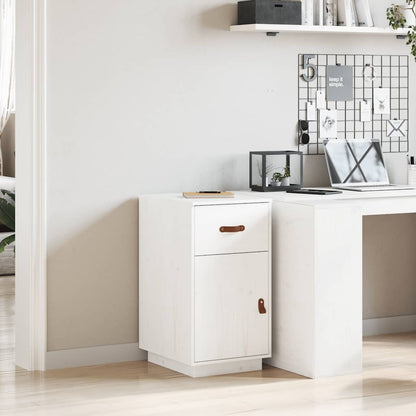 vidaXL Schreibtisch-Schrank Weiß 40x50x75 cm Massivholz Kiefer