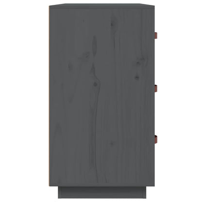 vidaXL Commode grise 80x40x75 cm en pin massif