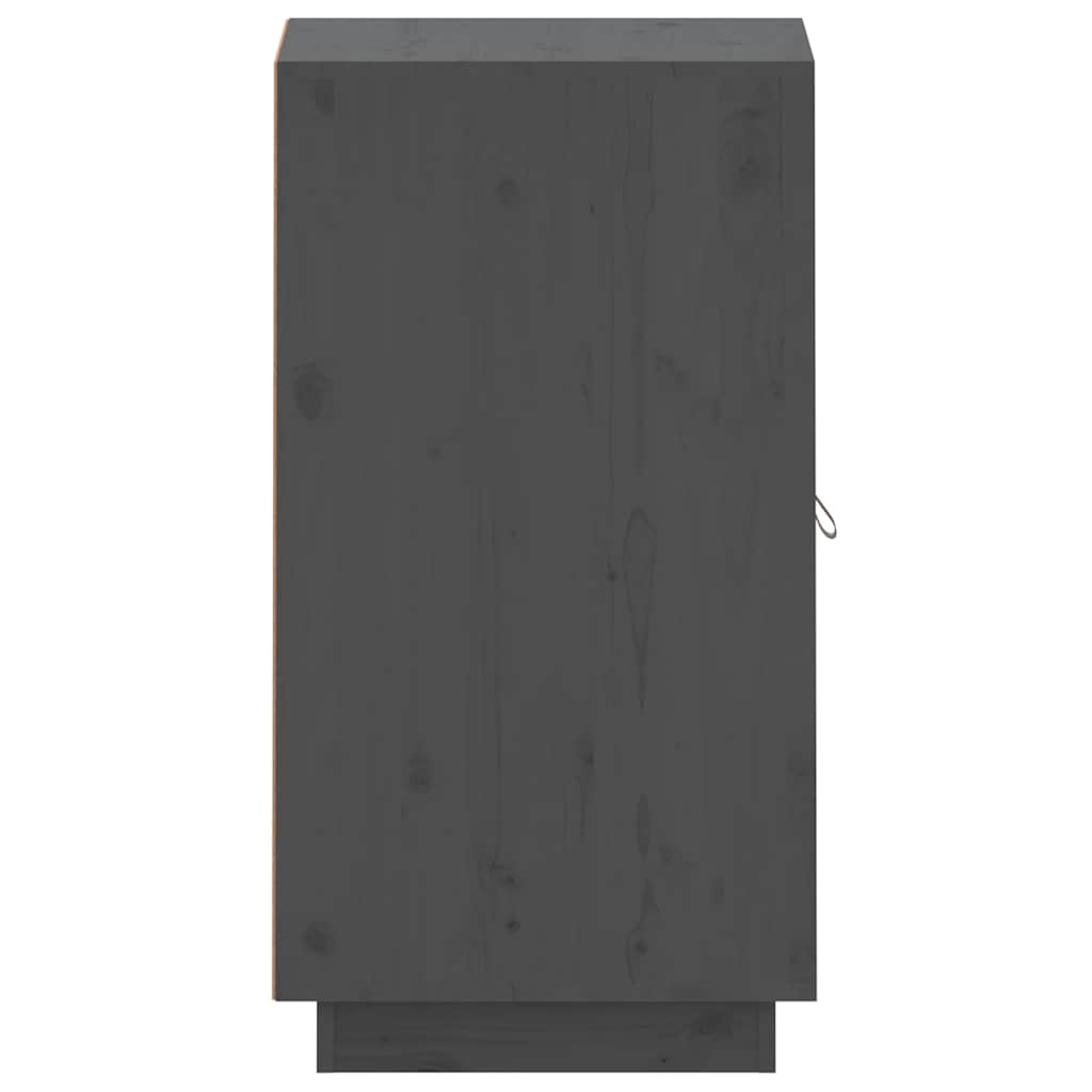 vidaXL Sideboard Grau 34x40x75 cm Massivholz Kiefer