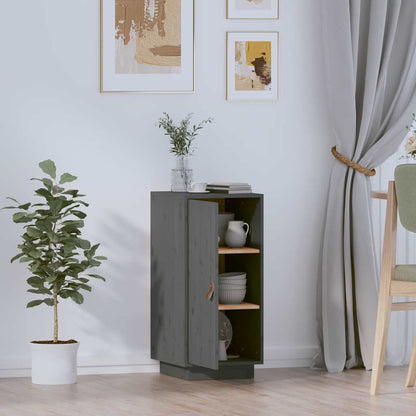 vidaXL Sideboard Grau 34x40x75 cm Massivholz Kiefer