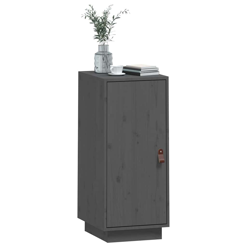 vidaXL Sideboard Grau 34x40x75 cm Massivholz Kiefer