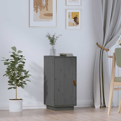 vidaXL Sideboard Grau 34x40x75 cm Massivholz Kiefer