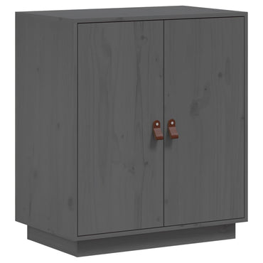vidaXL Commode grise 65,5x40x75 cm en pin massif