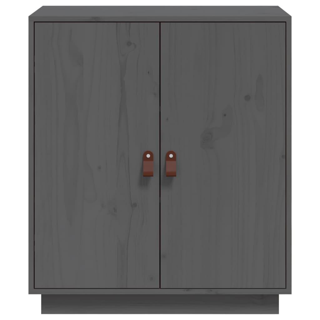 vidaXL Commode grise 65,5x40x75 cm en pin massif