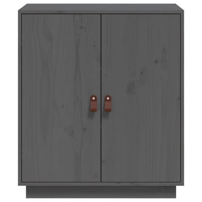vidaXL Commode grise 65,5x40x75 cm en pin massif