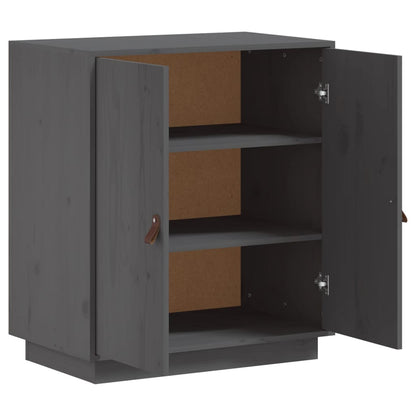 vidaXL Commode grise 65,5x40x75 cm en pin massif