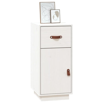 vidaXL Buffet blanc 34x40x75 cm Bois de pin massif
