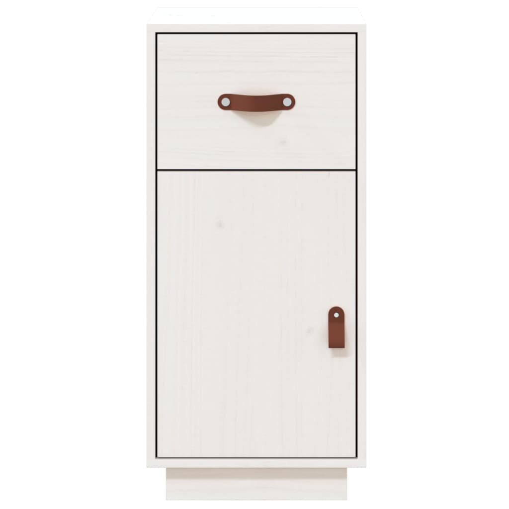 vidaXL Buffet blanc 34x40x75 cm Bois de pin massif
