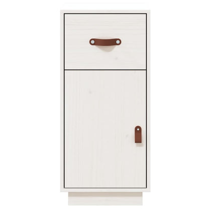 vidaXL Buffet blanc 34x40x75 cm Bois de pin massif