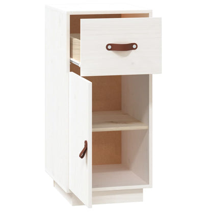 vidaXL Buffet blanc 34x40x75 cm Bois de pin massif