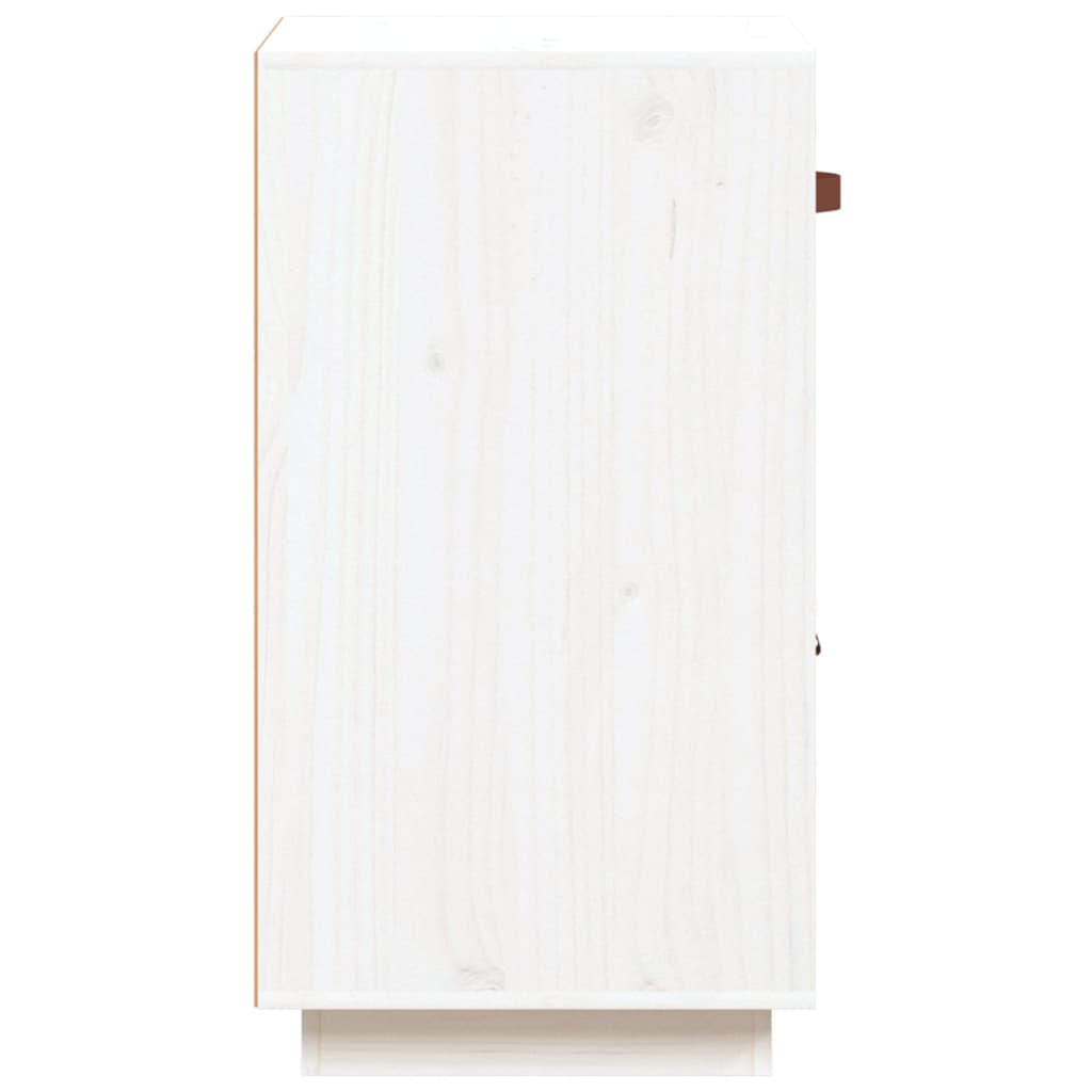 vidaXL Buffet blanc 34x40x75 cm Bois de pin massif