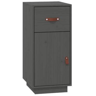 vidaXL Buffet gris 34x40x75 cm Bois de pin massif