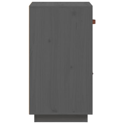 vidaXL Sideboard Grau 34x40x75 cm Massivholz Kiefer