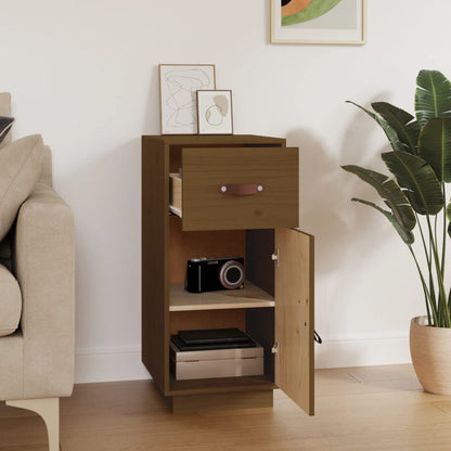 vidaXL Bahut Marron miel 34x40x75 cm Bois de pin massif