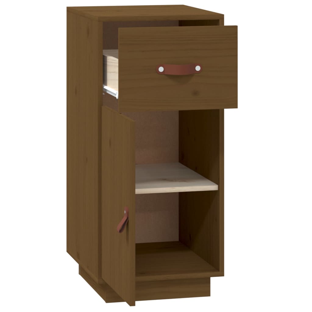 vidaXL Bahut Marron miel 34x40x75 cm Bois de pin massif