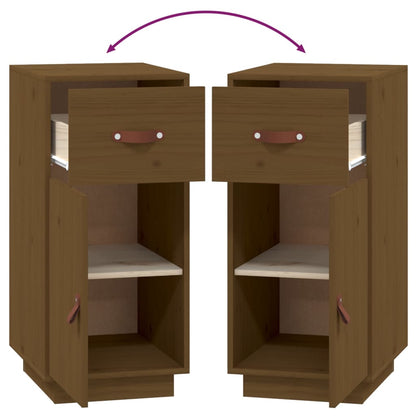 vidaXL Bahut Marron miel 34x40x75 cm Bois de pin massif