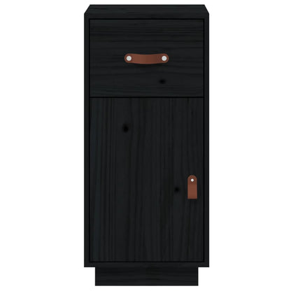 vidaXL Sideboard Schwarz 34x40x75 cm Massivholz Kiefer