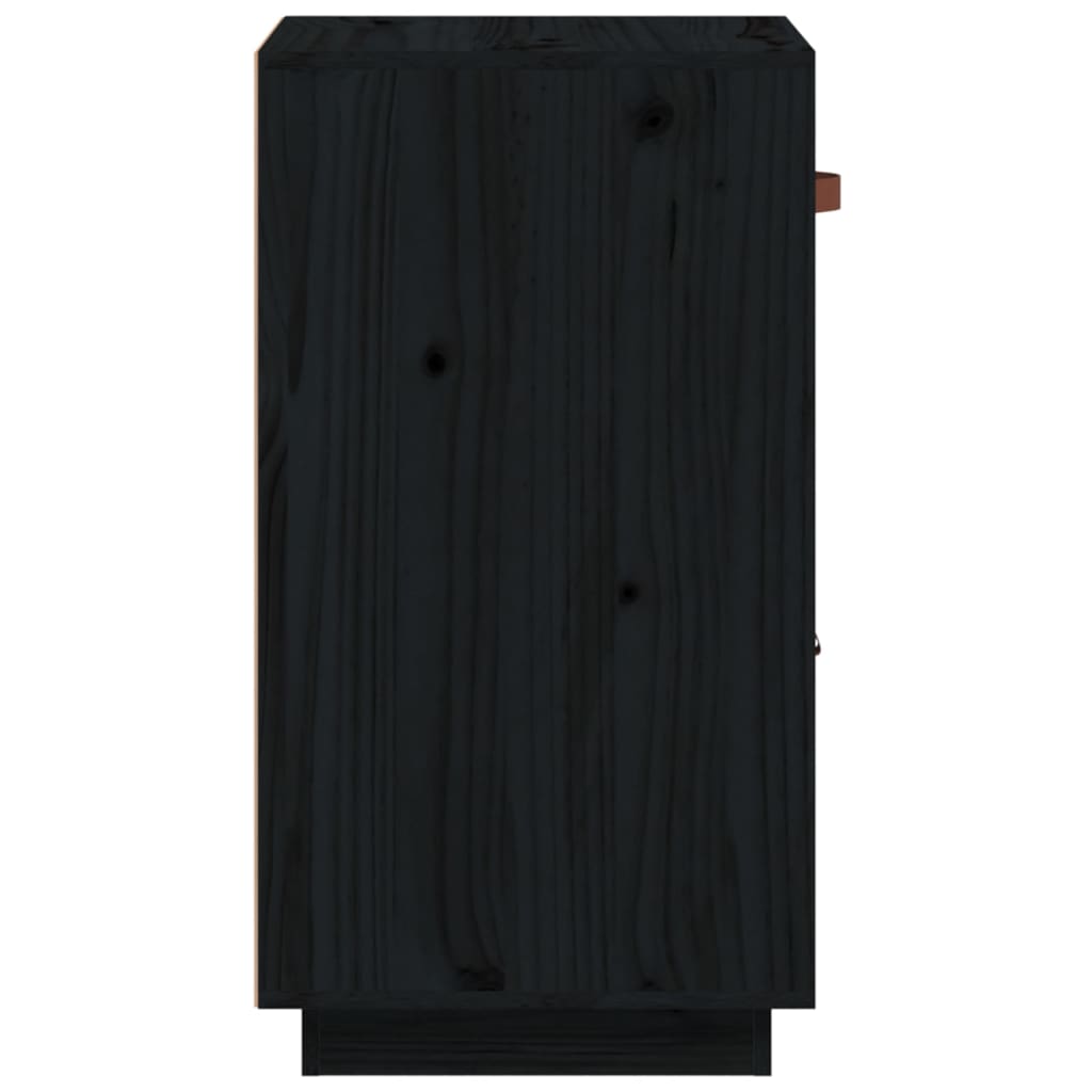 vidaXL Sideboard Schwarz 34x40x75 cm Massivholz Kiefer