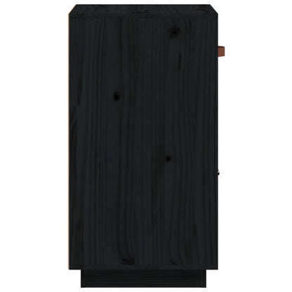 vidaXL Sideboard Schwarz 34x40x75 cm Massivholz Kiefer
