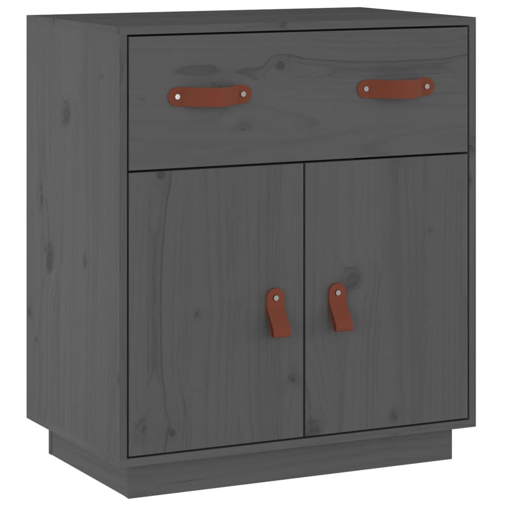 vidaXL Sideboard Grau 65,5x40x75 cm Massivholz Kiefer