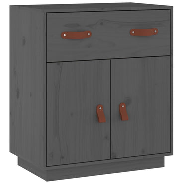 vidaXL Buffet gris 65,5x40x75 cm en pin massif