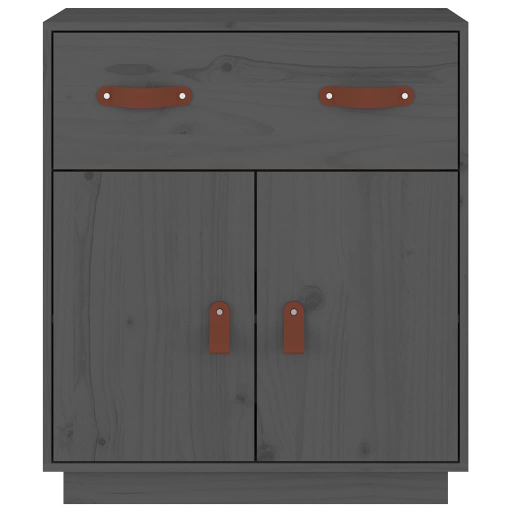 vidaXL Sideboard Grau 65,5x40x75 cm Massivholz Kiefer
