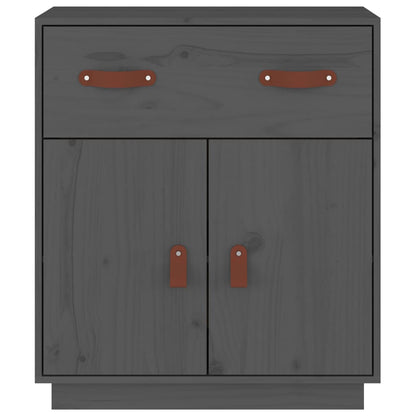 vidaXL Sideboard Grau 65,5x40x75 cm Massivholz Kiefer