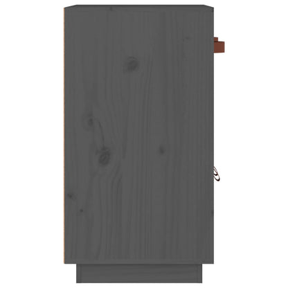 vidaXL Sideboard Grau 65,5x40x75 cm Massivholz Kiefer