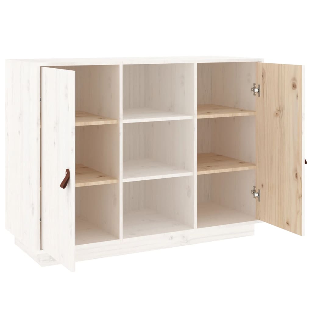 vidaXL Buffet blanc 100x40x75 cm Bois de pin massif