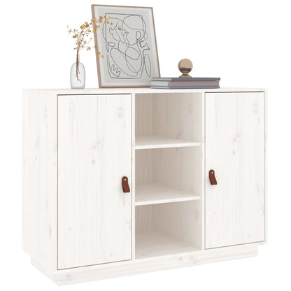 vidaXL Buffet blanc 100x40x75 cm Bois de pin massif