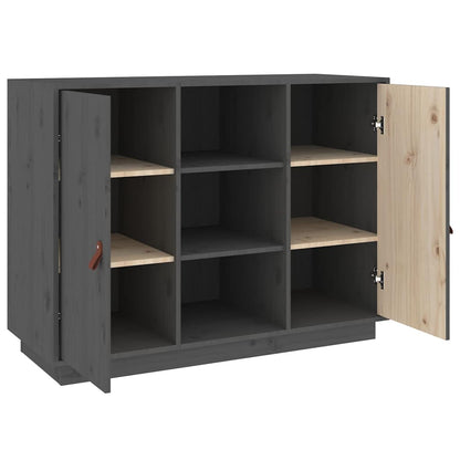 vidaXL Buffet bas gris 100x40x75 cm Bois de pin massif