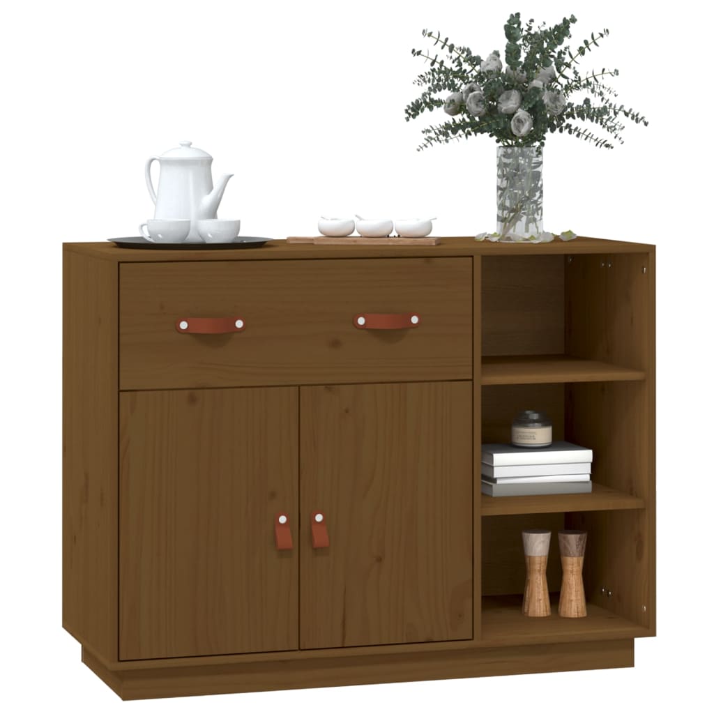 vidaXL Sideboard Honigbraun 98,5x40x75 cm Massivholz Kiefer