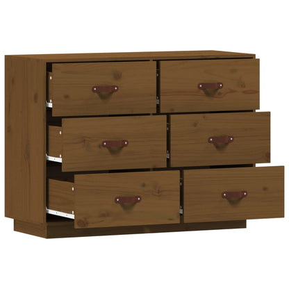 vidaXL Bahut marron miel 100x40x75 cm Bois de pin massif