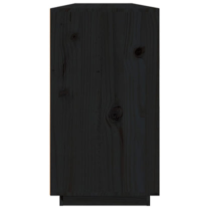 vidaXL Buffet noir 100x40x75 cm Bois de pin massif