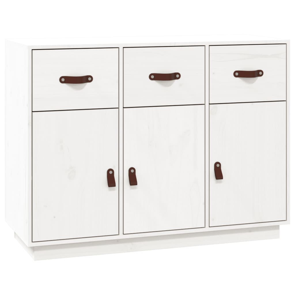 vidaXL Buffet blanc 100x40x75 cm Bois de pin massif