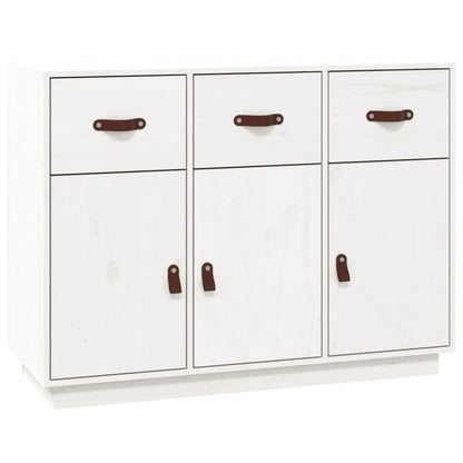 vidaXL Buffet blanc 100x40x75 cm Bois de pin massif