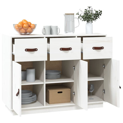 vidaXL Buffet blanc 100x40x75 cm Bois de pin massif