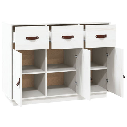 vidaXL Buffet blanc 100x40x75 cm Bois de pin massif