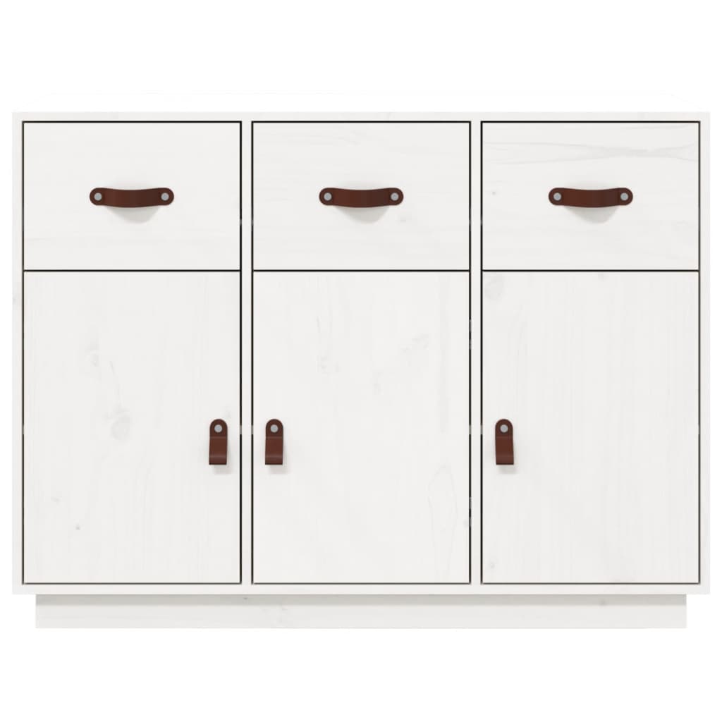 vidaXL Buffet blanc 100x40x75 cm Bois de pin massif