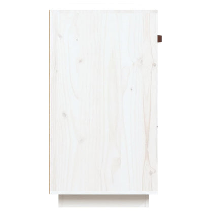 vidaXL Buffet blanc 100x40x75 cm Bois de pin massif