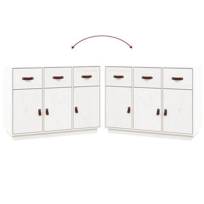vidaXL Buffet blanc 100x40x75 cm Bois de pin massif