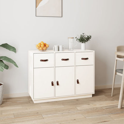 vidaXL Buffet blanc 100x40x75 cm Bois de pin massif