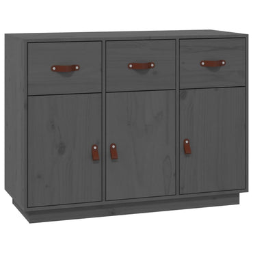 vidaXL Buffet bas gris 100x40x75 cm Bois de pin massif